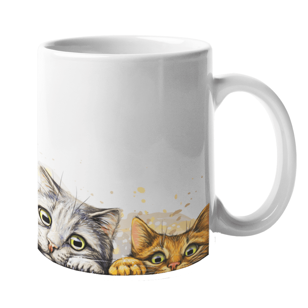 11oz Mug with Cats Image